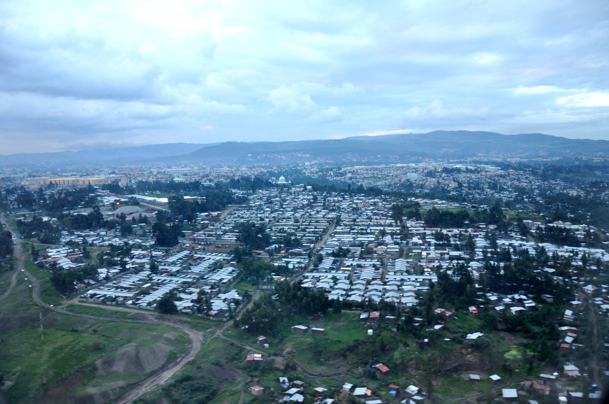 አዲስ አበባ ከአየር ላይ — በክረምት
